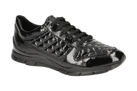 geox sneaker damen schwarz lack